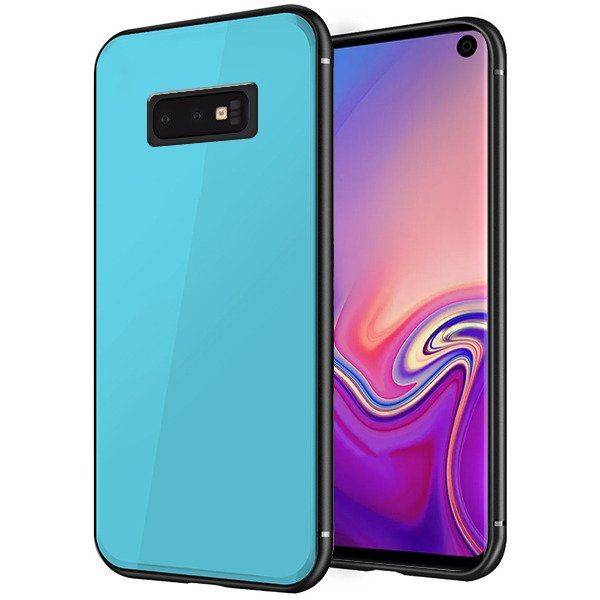 Back panel cover GreenGo Samsung Galaxy S10E GLASS Case Blue