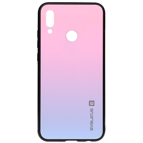 Aizmugurējais vāciņš Evelatus Huawei P Smart 2019 Gradient Glass Case 2 Bubble Gum