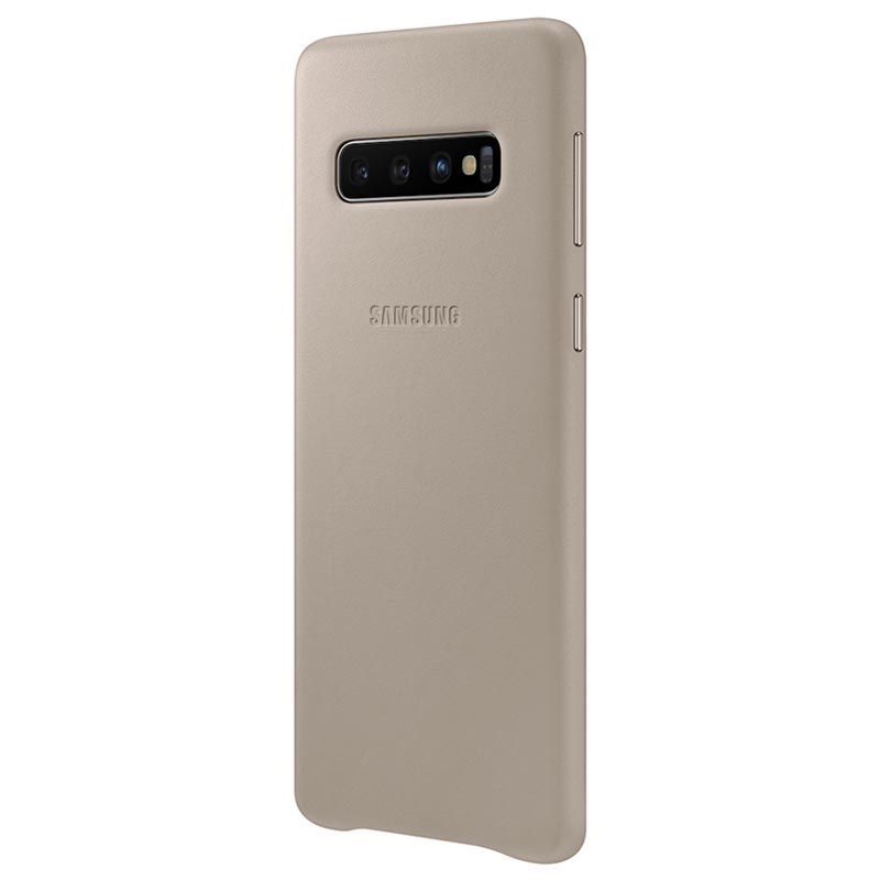 Tagakaaned Samsung Galaxy S10 Leather Cover EF-VG973LJEGWW Gray