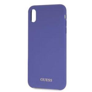 Nugarėlės dėklai Guess Apple iPhone XR Silicone Cover Gold Logo Purple