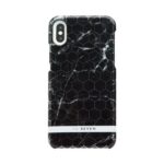 Back panel cover SoSeven Apple iPhone X/XS Milan Case Hexagonal Marble Black