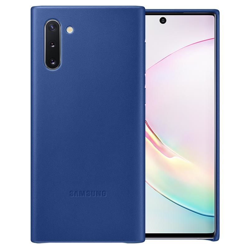 Aizmugurējais vāciņš Samsung Galaxy Note 10 Leather Cover Blue