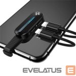 Converter USAMS  Lightning Dual Adapter with LED Light SJ357 Black