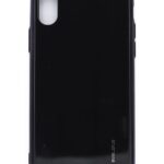Back panel cover Evelatus Apple iPhone X/XS Water Ripple Full Color Electroplating Tempered Glass Black