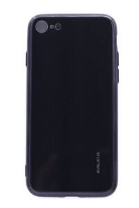 Aizmugurējais vāciņš Evelatus Apple iPhone 7/8 Water Ripple Full Color Electroplating Tempered Glass Black