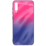 Back panel cover Evelatus Samsung A50 Water Ripple Gradient Color Anti-Explosion Tempered Glass Case Gradient Pink-Purple