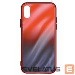 Back panel cover Evelatus Samsung Galaxy A70 Water Ripple Gradient Color Anti-Explosion Tempered Glass Case Gradient Red-Black