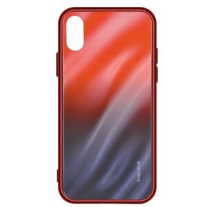 Aizmugurējais vāciņš Evelatus Samsung Galaxy A70 Water Ripple Gradient Color Anti-Explosion Tempered Glass Case Gradient Red-Black