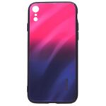 Nugarėlės dėklai Evelatus Apple iPhone XR Water Ripple Gradient Color Anti-Explosion Tempered Glass Case Gradient Pink-Purple