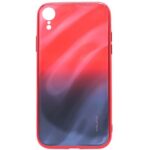 Nugarėlės dėklai Evelatus Apple iPhone XR Water Ripple Gradient Color Anti-Explosion Tempered Glass Case Gradient Red-Black