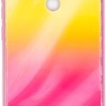 Aizmugurējais vāciņš Evelatus Xiaomi Redmi 8 Water Ripple Gradient Color Anti-Explosion Tempered Glass Case Gradient Yellow-Pink