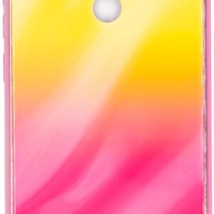 Aizmugurējais vāciņš Evelatus Xiaomi Redmi 8 Water Ripple Gradient Color Anti-Explosion Tempered Glass Case Gradient Yellow-Pink