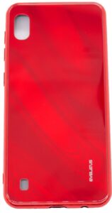 Aizmugurējais vāciņš Evelatus Samsung Galaxy A10 Water Ripple Full Color Electroplating Tempered Glass Case Red
