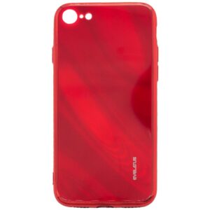 Aizmugurējais vāciņš Evelatus Apple iPhone 7/8/SE2020/SE2022 Water Ripple Full Color Electroplating Tempered Glass Case Red