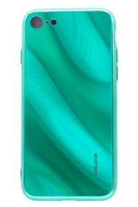 Aizmugurējais vāciņš Evelatus Apple iPhone 7/8 Water Ripple Full Color Electroplating Tempered Glass Green