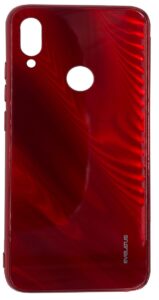 Aizmugurējais vāciņš Evelatus Xiaomi Note 7 Water Ripple Full Color Electroplating Tempered Glass Case Red