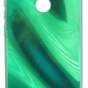 Back panel cover Evelatus Xiaomi Note 7 Water Ripple Full Color Electroplating Tempered Glass Case Green