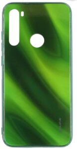 Aizmugurējais vāciņš Evelatus Xiaomi Xiaomi Redmi Note 8 / Redmi Note 8 2021 Water Ripple Full Color Electroplating Tempered Glass Case Green