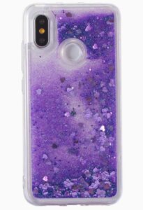 Back panel cover Evelatus Xiaomi Redmi 7 Shining Quicksand Case Purple