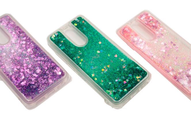 Back panel cover Evelatus Xiaomi Redmi 8 Shining Quicksand Case Green