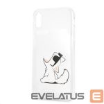 Back panel cover Karl Lagerfeld Apple iPhone XR Fun Choupette No Rope Hard Case Transparent