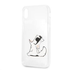 Nugarėlės dėklai Karl Lagerfeld Apple iPhone XR Fun Choupette No Rope Hard Case Transparent
