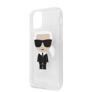 Tagakaaned Karl Lagerfeld Apple iPhone 11 Pro MAX Glitter Iconic Body Cover Silver