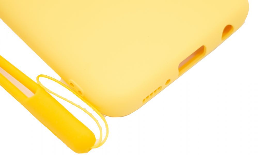 Tagakaaned Evelatus Samsung A20e Soft Touch Silicone Case with Strap Yellow