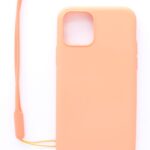 Back panel cover Evelatus Apple iPhone 11 Pro Soft Touch Silicone Case with Strap Pink