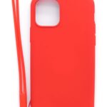 Back panel cover Evelatus Apple iPhone 11 Pro Soft Touch Silicone Case with Strap Red
