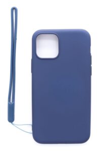 Aizmugurējais vāciņš Evelatus Apple iPhone 11 Pro Soft Touch Silicone Case with Strap Dark Blue