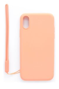 Nugarėlės dėklai Evelatus Apple iPhone X/XS Soft Touch Silicone Case with Strap Pink