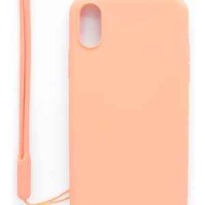 Back panel cover Evelatus Apple iPhone X/XS Soft Touch Silicone Case with Strap Pink