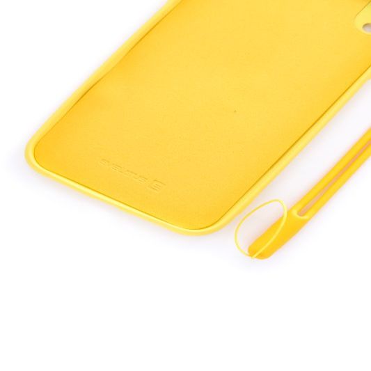 Aizmugurējais vāciņš Evelatus Apple iPhone XR Soft Touch Silicone Case with Strap Yellow