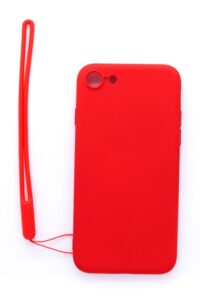 Aizmugurējais vāciņš Evelatus Apple iPhone 7/8/SE2020/SE2022 Soft Touch Silicone Case with Strap Red