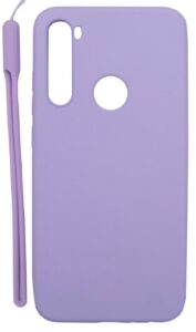 Nugarėlės dėklai Evelatus Xiaomi Xiaomi Redmi Note 8 / Redmi Note 8 2021 Soft Touch Silicone Case with Strap Purple