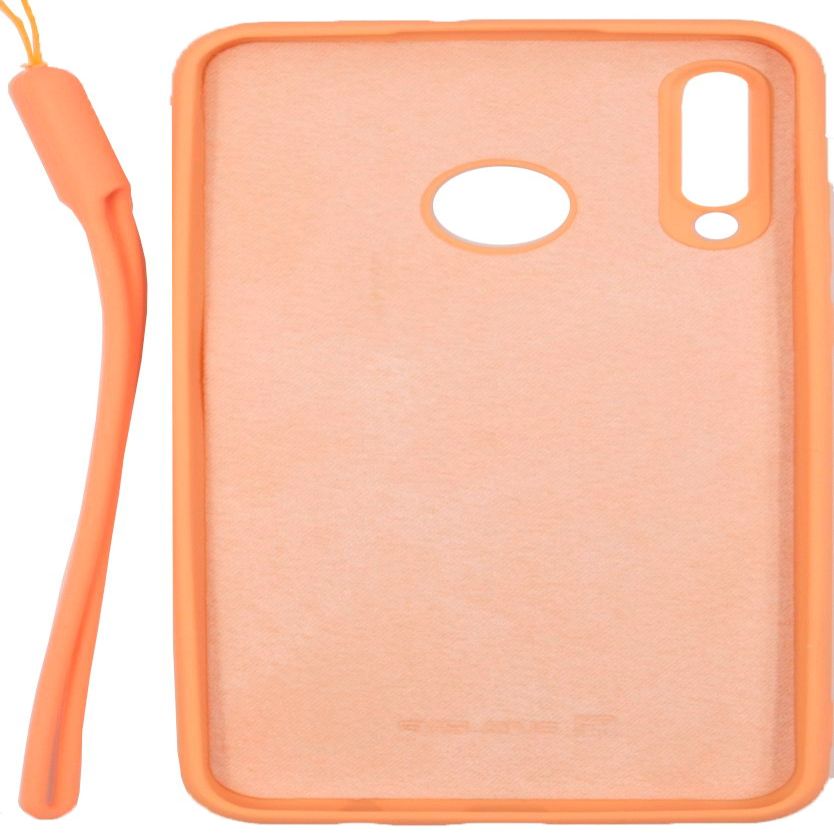 Tagakaaned Evelatus Huawei P30 Lite Soft Touch Silicone Case with Strap Pink