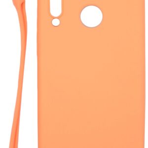 Tagakaaned Evelatus Huawei P30 Lite Soft Touch Silicone Case with Strap Pink