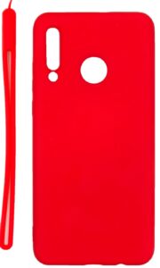 Aizmugurējais vāciņš Evelatus Huawei P30 Lite Soft Touch Silicone Case with Strap Red