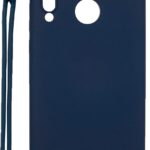Aizmugurējais vāciņš Evelatus Huawei P30 Lite Soft Touch Silicone Case with Strap Dark Blue