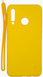 Aizmugurējais vāciņš Evelatus Huawei P30 Lite Soft Touch Silicone Case with Strap Yellow
