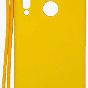 Tagakaaned Evelatus Huawei P30 Lite Soft Touch Silicone Case with Strap Yellow