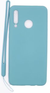 Aizmugurējais vāciņš Evelatus Huawei P30 Lite Soft Touch Silicone Case with Strap Blue