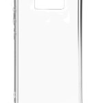 Back panel cover Evelatus Samsung Galaxy S10e Silicone Transparent with Necklace TPU Strap Silver