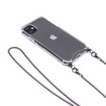 Чехол на заднюю панель Evelatus Apple iPhone 11 Pro Max Silicone Transparent with Necklace TPU Strap Space Gray