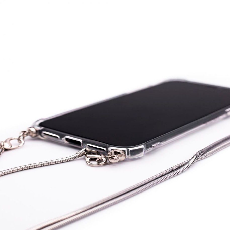 Tagakaaned Evelatus Xiaomi Xiaomi Redmi Note 8 / Redmi Note 8 2021 Silicone Transparent with Necklace TPU Strap Space Gray