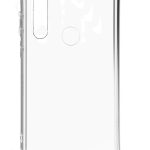 Back panel cover Evelatus Xiaomi Xiaomi Redmi Note 8 / Redmi Note 8 2021 Silicone Transparent with Necklace TPU Strap Space Gray