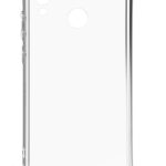 Back panel cover Evelatus Huawei P Smart 2019 Silicone Transparent with Necklace TPU Strap Silver