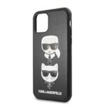 Nugarėlės dėklai Karl Lagerfeld Apple iPhone 11 Pro Karl Lagerfeld and Choupette Cover Black