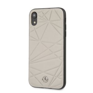 Tagakaaned Mercedes-Benz Apple iPhone XR Twister Genuine Leather Hard Case Grey